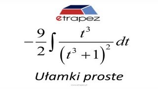 Rozkład na ułamki proste w całce nieoznaczonej wymiernej [upl. by Beryl]