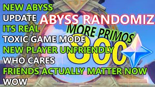 Genshin Impact NEW ENDGAME INFO  More Primogems Seasons Abyss Randomizer [upl. by Bortz]