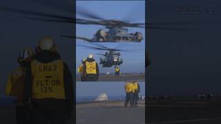 3rd MAW Joint Exercise on USS Tripoli Assault Ship [upl. by Cynarra]