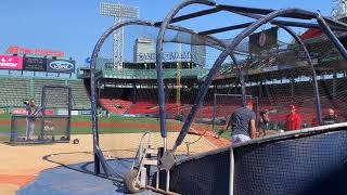 Bobby Dalbec Boston Red Sox power prospect takes batting practice at Fenway Park Sept 3 2019 [upl. by Nonac181]