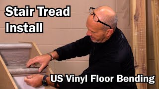 US Vinyl Floor Bending Stair Tread Installation  City Floor Supply [upl. by Hairem]