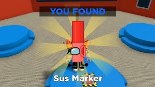 How to get SUS marker in FIND THE MARKERS Roblox  UPDATED 2024 [upl. by Lapotin]