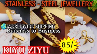 Stainless Steel Anti Tarnish Jewellery Supplier  Wholesale Only  18 k Gold Plated  Kiyu Ziyu [upl. by Michiko]