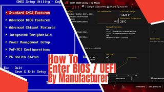 How To Enter BIOS  UEFI By Manufacturer [upl. by Iaka]