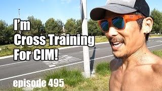 Im Cross Training for CIM while Injured marathon running marathontraining [upl. by Weirick]