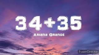 Ariana Grande  3435  Full HD Lyrics Music Video [upl. by Philippa]