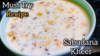 Sabudana Kheer Recipe  Vrat Special Sabudana Kheer [upl. by Nodmac]