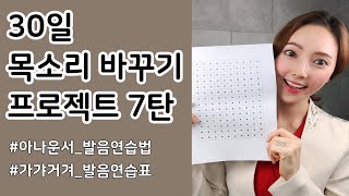 아나운서 발음연습법  가갸거겨  발음연습표30일 목소리훈련 7일차 [upl. by Llertnac336]