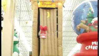 Santa Outhouse Inflatable at Wal Mart [upl. by Oigimer893]