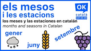 Els mesos i les estacions vocabulari en català  Meses y estaciones  Months amp seasons  OK CATALÀ [upl. by Farland]