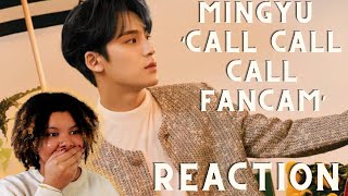 THIS GUY EVERYTIME  Call Call Call MINGYU FANCAM REACTION [upl. by Segalman]