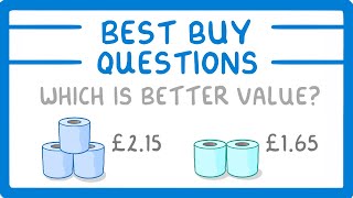 GCSE Maths  How to Solve Best Buy Questions 88 [upl. by Nidraj]