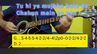 Chahun Main Ya Na  Ashiqui 2 Songs Guitar Tabs [upl. by Kloman693]