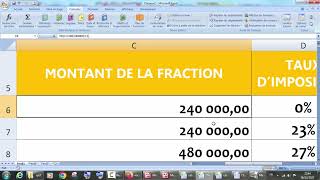 excel calculer lIRG suivant le barème progressif à laide de la formule quotSiquot [upl. by Aztilay]