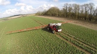 Bateman RB55 Sprayer  36m Boom  Aerial Footage [upl. by Assilym]