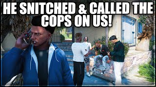 He Snitched amp Called The Cops On Us  GTA RP  Grizzley World WHITELIST [upl. by Adyela]