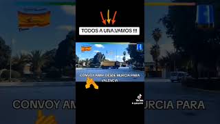 Valencia convoy de ayuda desde Murcia [upl. by Auqinahc]