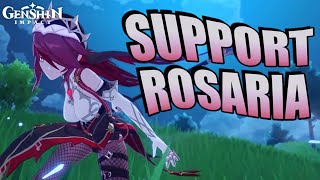 Support Rosaria build and Genshin IQ test  Genshin Impact [upl. by Cresa]