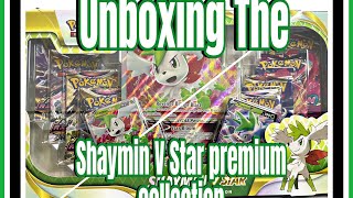 Unboxing The Shaymin V premium Collection CRAZY PULL🔥 [upl. by Margreta]