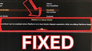 Fix Secure Boot Can Be Enabled When System in User Mode Gigabyte  MSI  Asrock [upl. by Sualk]