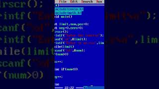 Write a C program to display count of positive negative and zero in N numbers cprograms shorts [upl. by Ardnatal862]