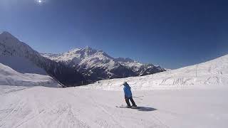 Skiing from Fort to Moulin Chair La Rosiere Bathgate Ski Club March 2024 [upl. by Burny]