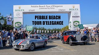 Pebble Beach Tour dElegance at Monterey Car Week 2024  Full Unedited RollOut • Cars In The Wild [upl. by Zischke]