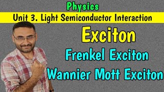 Exciton Frenkel Exciton amp Wannier Mott Exciton BEBTech 1st year  Physics  in हिन्दी [upl. by Lyn]