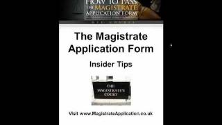 Magistrate Application Form Tips [upl. by Ecinev]