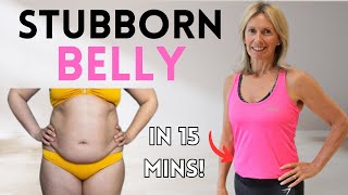 Lose Stubborn Belly In 15 Mins No Equipment Home Workout [upl. by Rabah]