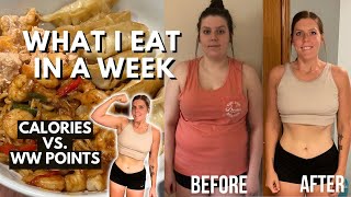 What I Eat In a Week  Comparing WeightWatchers POINTS vs CALORIES MACROS  Weight Loss Journey [upl. by Banna]