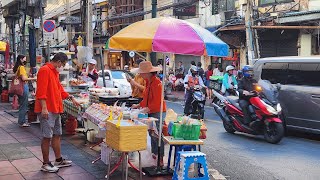 4K THAILAND 🇹🇭 Morning Walk in Downtown Bangkok  Silom Road [upl. by Riocard]