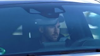 Lionel Messi Arrives At Barcelona Training For First Time Since Handing In Transfer Request [upl. by Ahsemac608]