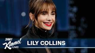 Lily Collins on Getting Married Brother Playing Drums for Their Dad amp Popularity of Emily in Paris [upl. by Vidal]