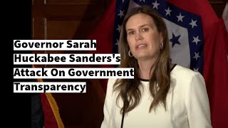 Arkansas Governor Sarah Huckabee Sanders Succeeds In Changing Law To Hide Travel Records [upl. by Niko]