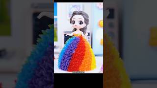 Miniature Easy Rainbow Princess Doll Cake Decorating [upl. by Gotthelf824]