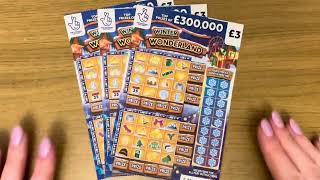 Christmas Scratch Cards 🎄 £3 Winter Wonderland 2024 National Lottery Scratchcards £300000 [upl. by Airrehs]