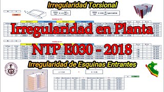 Cap V  P5 IRREGULARIDAD EN PLANTA  NTP E030  2018 [upl. by Arliene137]