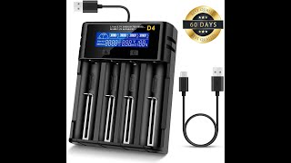 LCD Display 4 Bay Intelligent Universal Battery Charger [upl. by Fiore]