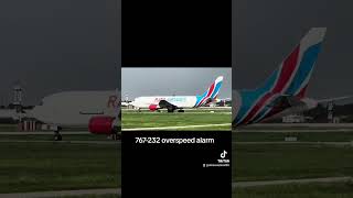 Boeing 767232 overspeed alarm [upl. by Adnalohs]