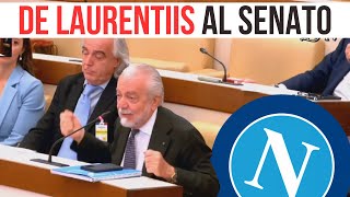 De Laurentiis al SENATO 🎙️ Guardate cosa ha chiesto al Governo [upl. by Nimzzaj475]