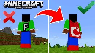 HOW TO GET CUSTOM CAPES in Minecraft Pocket Edition [upl. by Iccir236]