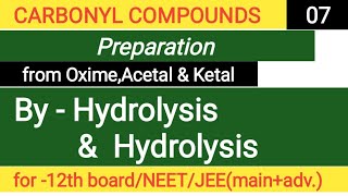 Preparation of carbonyl compounds from oxime amp acetal and ketal [upl. by Otsugua]