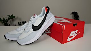 UnboxingReviewing The Nike Waffle Debut Summit WhitePicante RedPure On Feet [upl. by Lila]