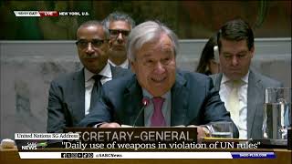 UN SG António Guterres addresses council on ongoing crisis in the Middle East [upl. by Feer12]