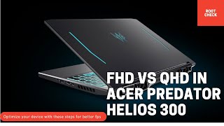 Acer Predator Helios 300 intel I7 11th Gen QHD Vs FHD Benchmarks [upl. by Lavotsirc]