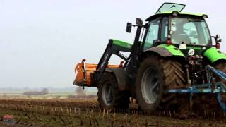 Grubbern mit Deutz Fahr Agrotron 150 und Lemken Smaragd HD [upl. by Jegar945]