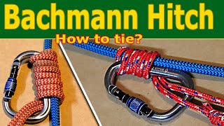 The Bachmann Hitch knot  friction hitch [upl. by Rodrich]