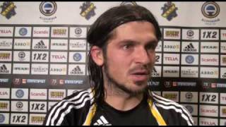 Bojan Djordjic efter AIKGefle 10 [upl. by Rodenhouse393]