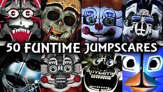 50 FUNTIME JUMPSCARES  FNAF amp Fangame [upl. by Pals]